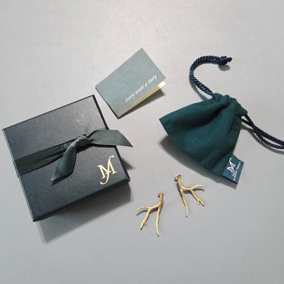 Mignon Faget Coral Earrings in Bronze with Sterling Silver Post Dangle Statement - Picture 3 of 7